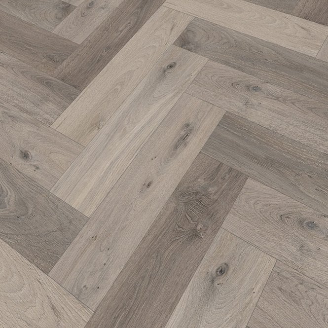 Grey Oak Herringbone Vinyl Flooring